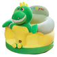 🧸 Sediolina Morbida di Supporto per Neonati – Aiuta a Stare Seduti | Imbottitura Avvolgente | Base Antiscivolo | Velluto Morbido | 40 × 40 × 40 cm 👶✨