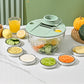 🥗 Centrifuga per Insalata 9 in 1 – Lava, Affetta, Grattugia & Asciuga | 5 L | 6 Lame Intercambiabili | Salvaspazio | Cucina Sana e Veloce 🥒✨