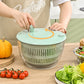 🥗 Centrifuga per Insalata 9 in 1 – Lava, Affetta, Grattugia & Asciuga | 5 L | 6 Lame Intercambiabili | Salvaspazio | Cucina Sana e Veloce 🥒✨