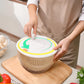 🥗 Centrifuga per Insalata 9 in 1 – Lava, Affetta, Grattugia & Asciuga | 5 L | 6 Lame Intercambiabili | Salvaspazio | Cucina Sana e Veloce 🥒✨