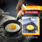 🍳 Mini Padella in Ghisa da 10 cm 🥚 | Cottura Uniforme, Stagionatura Naturale & Manico in Legno | Ideale per Uova, Pancake, Sandwich, Bistecche & Porzioni Singole | Gas, Induzione & Piano Radiante