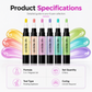 💅💜Set Penne Smalto Cat Eye Glitter – Effetto Cristallo & Riflessi Shimmer | Applicazione 2-in-1 | Dettagli Nail Art | Set da 6 Pezzi ✨🎨