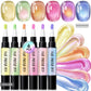 💅💜Set Penne Smalto Cat Eye Glitter – Effetto Cristallo & Riflessi Shimmer | Applicazione 2-in-1 | Dettagli Nail Art | Set da 6 Pezzi ✨🎨