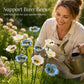 🌼 Fiori in Ceramica con Abbeveratoio per Api – Decorazione da Giardino | Supporto per Impollinatori | Facili da Installare | Blu & Bianco | Set da 5 🐝✨