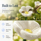 🌼 Fiori in Ceramica con Abbeveratoio per Api – Decorazione da Giardino | Supporto per Impollinatori | Facili da Installare | Blu & Bianco | Set da 5 🐝✨