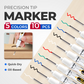 🖊️ Pennarello a Olio a Asciugatura Rapida | 🛠️ Punta Lunga di Precisione da 20 mm | 📏 Ideale per Fori Profondi, Legno, Metallo e Plastica | 💧 Resistente all'Acqua e allo Sbiadimento | 🎨 5 Colori Disponibili