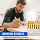 🖊️ Pennarello a Olio a Asciugatura Rapida | 🛠️ Punta Lunga di Precisione da 20 mm | 📏 Ideale per Fori Profondi, Legno, Metallo e Plastica | 💧 Resistente all'Acqua e allo Sbiadimento | 🎨 5 Colori Disponibili