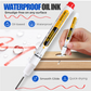 🖊️ Pennarello a Olio a Asciugatura Rapida | 🛠️ Punta Lunga di Precisione da 20 mm | 📏 Ideale per Fori Profondi, Legno, Metallo e Plastica | 💧 Resistente all'Acqua e allo Sbiadimento | 🎨 5 Colori Disponibili