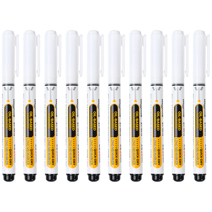 🖊️ Pennarello a Olio a Asciugatura Rapida | 🛠️ Punta Lunga di Precisione da 20 mm | 📏 Ideale per Fori Profondi, Legno, Metallo e Plastica | 💧 Resistente all'Acqua e allo Sbiadimento | 🎨 5 Colori Disponibili