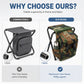 🎒 Sedia Pieghevole 2 in 1 con Zaino Portaoggetti – Seduta Portatile | Scomparto 10 L | Struttura in Acciaio Rinforzato | Tessuto Oxford 600D | Campeggio, Pesca & Outdoor 🏕️