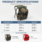 🎒 Sedia Pieghevole 2 in 1 con Zaino Portaoggetti – Seduta Portatile | Scomparto 10 L | Struttura in Acciaio Rinforzato | Tessuto Oxford 600D | Campeggio, Pesca & Outdoor 🏕️
