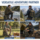 🎒 Sedia Pieghevole 2 in 1 con Zaino Portaoggetti – Seduta Portatile | Scomparto 10 L | Struttura in Acciaio Rinforzato | Tessuto Oxford 600D | Campeggio, Pesca & Outdoor 🏕️