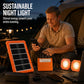 Sistema di Alimentazione Solare Portatile ☀️ | Hub Ricarica Universale e 2 Luci LED 💡 | Batteria 2400mAh 🔋 | Ideale per Campeggio e Outdoor 🏕️