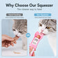 🐱 Cucchiaio Spremi Snack per Gatti | Erogatore in Plastica PP per Bustine | Zero Sprechi, Niente Mani Sporche | Blu o Rosa 🐾