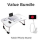 🛏️ Tavolino Pieghevole da Letto per Laptop – Lavora, Studia & Guarda Film Comodamente | Piano 70×48 cm | Porta Bicchiere | Supporto Tablet | Salvaspazio 💻✨