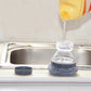 🧽Spazzola Lavapiatti con Dispenser Sapone 🧴 - Erogazione a Tocco | Setole in PET Antigraffio | Ideale per Pentole & Cucina | Testina Rimovibile
