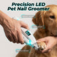 🐶Tagliaunghie Elettrico per Animali Domestici – Ricaricabile con Luce LED | Lima Integrata | Display LCD | Paraclip Trasparente | Toelettatura Precisa e Pulita 🐶🐱✨