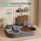 🐶 Dispenser 2 in 1 per Cani e Gatti – Mangiatoia & Abbeveratoio Automatici | Grande Capacità | Erogazione a Gravità | Acqua Sempre Disponibile | Solo Cibo Secco 🐱