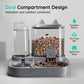 🐶 Dispenser 2 in 1 per Cani e Gatti – Mangiatoia & Abbeveratoio Automatici | Grande Capacità | Erogazione a Gravità | Acqua Sempre Disponibile | Solo Cibo Secco 🐱