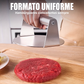 🍔 Pressa per Hamburger Antiaderente in Acciaio Inox | Forma Uniforme, Facile da Pulire & Maniglia Ergonomica | 3 Forme per Casa e Grigliate🥩