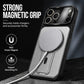 📱 Cover Magnetica con Protezione Obiettivo Pieghevole – Supporto Invisibile Integrato | Anello Magnetico Potente | PC Opaco Premium | Design Sottile | Per iPhone 13–17 | 3 Colori ✨🛡️