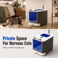 🐱🚽 Lettiera Coperta Extra Large | Ingresso Superiore , Cassetto Estraibile 🧼 & Controllo degli Odori 🌿 | Spaziosa per Gatti Grandi | 3 Colori & 2 Stili ✨