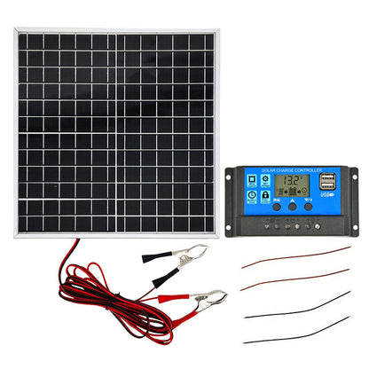 ☀️ Kit Pannello Solare Portatile Impermeabile – Alta Conversione Energetica | Controller Intelligente 10A/20A/100A | Resistente alle Intemperie | Compatto & Leggero | Per Campeggio & Off-Grid 🌿⚡