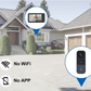 📹 Campanello Video Wireless con Monitor Interno | Video HD 1080p e Visione Grandangolare 170° | Audio Bidirezionale e Portata Fino a 150 m | Sicurezza per la Casa 🏠