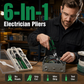 🔧 Pinza Spogliacavi 6 in 1 – Teste Intercambiabili | Taglia, Spoglia, Stringe, Testa & Taglia – Acciaio Cromo Vanadio | Impugnatura Ergonomica | Per Elettricisti & Riparazioni ⚡🛠️