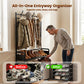 🧥 Appendiabiti con Scarpiera 3 in 1 | ✨ Organizer Salvaspazio Robusto | 🏠 Perfetto per Ingresso e Corridoio | 🛠️ Struttura in Metallo con Ganci a Doppia Fila