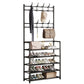 🧥 Appendiabiti con Scarpiera 3 in 1 | ✨ Organizer Salvaspazio Robusto | 🏠 Perfetto per Ingresso e Corridoio | 🛠️ Struttura in Metallo con Ganci a Doppia Fila