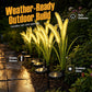 🌾 Luci Solari Decorative da Giardino a Forma di Erba Foxtail | Accensione Automatica al Crepuscolo | Installazione con Picchetto | 1 o 3 Testine | 75 × 18 cm ✨