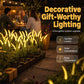 🌾 Luci Solari Decorative da Giardino a Forma di Erba Foxtail | Accensione Automatica al Crepuscolo | Installazione con Picchetto | 1 o 3 Testine | 75 × 18 cm ✨