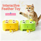 🐱Gioco Interattivo Acchiappa-Talpa per Gatti 🐾 | Palline Pop-Up, Piuma Rotante e 3 Modalità | Ricaricabile USB-C, 2 Colori