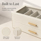🕶️ Portaocchiali a 2 Livelli con Coperchio in Vetro ✨ | Espositore Antipolvere per Occhiali da Sole e da Vista 👓 | Ecopelle PU con Interno in Velluto 🪟 | 2 Colori Eleganti
