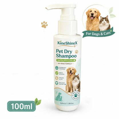 🐶Shampoo Secco in Mousse per Cani e Gatti 🐱 | Senza Risciacquo, Pulizia Rapida e Controllo degli Odori | Flacone da 100 ml