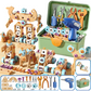 🛠️ Kit Utensili Giocattolo Educativi Fai da Te per Bambini | Set di Costruzioni STEM con Trapano Giocattolo 🔧 | Stimola Creatività, Logica e Coordinazione 🧠 | Scatola Portaoggetti Inclusa 📦 | Versioni da 124 a 190 Pezzi 👦👧