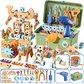 🛠️ Kit Utensili Giocattolo Educativi Fai da Te per Bambini | Set di Costruzioni STEM con Trapano Giocattolo 🔧 | Stimola Creatività, Logica e Coordinazione 🧠 | Scatola Portaoggetti Inclusa 📦 | Versioni da 124 a 190 Pezzi 👦👧