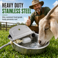 💧 Abbeveratoio Automatico in Acciaio Inox 304 per Bestiame | Con Valvola Galleggiante e Foro di Scarico | Per Cavalli, Bovini, Pecore, Cani e Fattoria 🐮🐴🌾