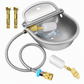 💧 Abbeveratoio Automatico in Acciaio Inox 304 per Bestiame | Con Valvola Galleggiante e Foro di Scarico | Per Cavalli, Bovini, Pecore, Cani e Fattoria 🐮🐴🌾