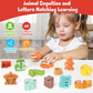 🧸 Giocattolo in Legno con Lettere e Animali da Abbinare | Impara l'Alfabeto Giocando 📚 | 26 Pezzi con Illustrazioni di Animali Colorate 🐶 | Bordi Lisci e Materiali Sicuri 🛡️ | Consigliato dai 3 Anni 👶