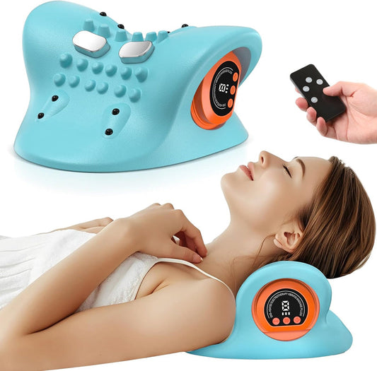 Cuscino Massaggiante Cervicale EMS 💆‍♂️ | Terapia Termica e Tecnologia TENS 🔥 | Allevia Dolori e Rigidità 🛡️ | Portatile e Ricaricabile 🔋