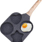Padella a 4 Scomparti per Colazione 🍳🥚 | Cuoce Uova, Pancake e Mini Frittate Insieme | Rivestimento Antiaderente