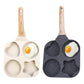 Padella a 4 Scomparti per Colazione 🍳🥚 | Cuoce Uova, Pancake e Mini Frittate Insieme | Rivestimento Antiaderente