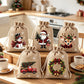 Sacchetti Regalo Natalizi con Coulisse 🎄 | Design Festoso 🎅 | Riutilizzabili ♻️ | Perfetti per Caramelle e Piccoli Regali 🎁