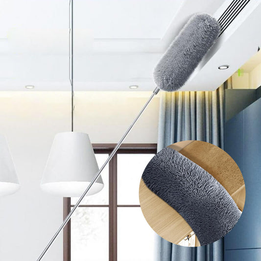🧹 Spolverino Telescopico in Microfibra| ✨ Cattura la Polvere come un Magnete | 🏠 Ideale per Soffitti Alti e Spazi Stretti | 📏 Testina Pieghevole e Asta Estensibile (Fino a 2.8m)