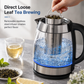☕ Bollitore Elettrico in Vetro Borosilicato 2 L | Bollitura rapida, infusore per tè e protezione dal surriscaldamento | Nero🍵