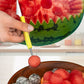 🍉 Set 3 in 1 per Anguria e Melone | Scavino, Lama a V e Separatore della Polpa 🔪 | Acciaio Inossidabile 430 e PP 🛠️ | Impugnatura Ergonomica ✋ | Perfetto per Palline di Frutta, Macedonia e Decorazioni 🎂
