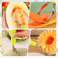 🍉 Set 3 in 1 per Anguria e Melone | Scavino, Lama a V e Separatore della Polpa 🔪 | Acciaio Inossidabile 430 e PP 🛠️ | Impugnatura Ergonomica ✋ | Perfetto per Palline di Frutta, Macedonia e Decorazioni 🎂