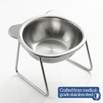 🥣Ciotola Ortopedica Inclinata a 15° | Supporto per Collo e Digestione 🐶 | Acciaio Inossidabile Antigravità ✨ | Ideale per Cani e Cuccioli 🐾